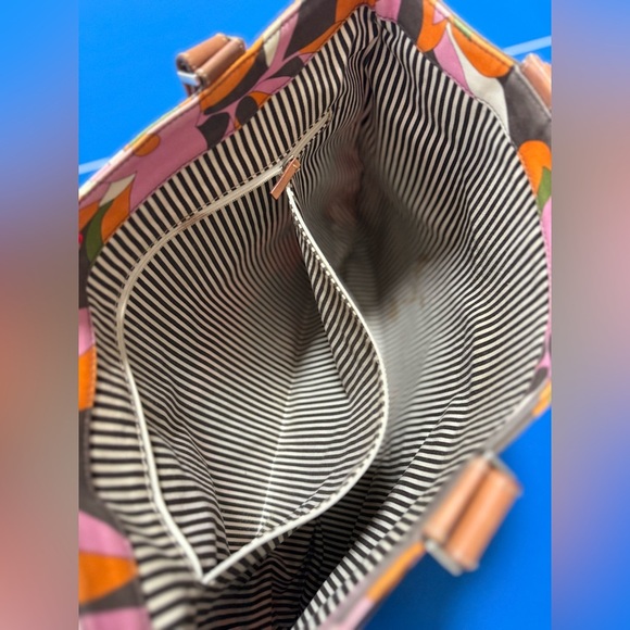 Kate Spade Floral Canvas Tote - Pink, Orange, Green. Very Good Condition - Picture 7 of 8